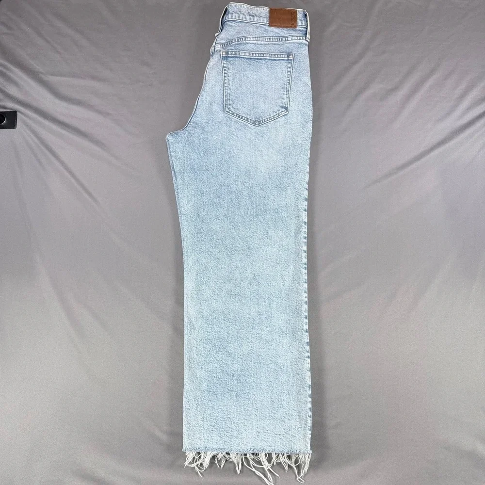 J.Crew Womens 29 Light‎ Wash Cotton Slim Wide Leg Denim Jeans BR131 Re-Imagined